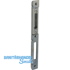 KFV Schließblech einfräsbar Falle u. Riegel, Stulp 16 mm,verzinkt silberfärbig KFV Schließblech einfräsbar Falle u. Riegel, Stulp 16 mm,verzinkt silberfärbig