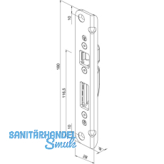 KFV Schlie�teil f.Bolzen-Schwenkhaken zu AS2600/3500, rechts, verzinkt silber