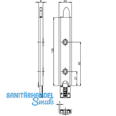 Anschlusseinheit Falzhebelgetriebe,Secury Automatic 130 Nut 10,links, oben/unten Anschlusseinheit Falzhebelgetriebe,Secury Automatic 130 Nut 10,links, oben/unten
