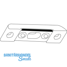 GU T�rkantriegel m. Schlie�blech und Buchse f. Stulpbreite 16 mm, silberf�rbig