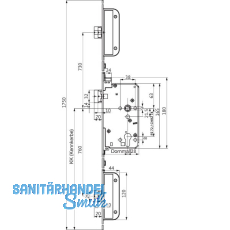Fluchttür-Mehrfachverriegelung 2166 1-flg. Funktion E, rechts, rund, Edelstahl Fluchttür-Mehrfachverriegelung 2166 1-flg. Funktion E, rechts, rund, Edelstahl