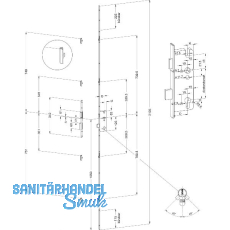 WINKHAUS Mehrfachverriegelungsschloss STV-F 1660 Rastexzenter easy-Lock DIN,DM35
