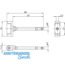 Rollenfalle f�r Mehrfachverriegelungsschloss Secury,Dornma� 65 mm,Stahl verzinkt