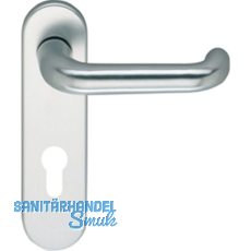 ECO Drückerlochteil D110 mit Kurzschild UG, silber eloxiert ECO Drückerlochteil D110 mit Kurzschild UG, silber eloxiert