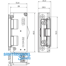 BKS T�r�ffner 9252 MET� mit Fallenf�hrung, 9-24 Volt ohne R�ckmeldung, universal
