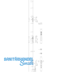 KFV Schlie�leiste B298 "Q" zu AS 2600 Syst. 13mm, rechts,verzinkt silber