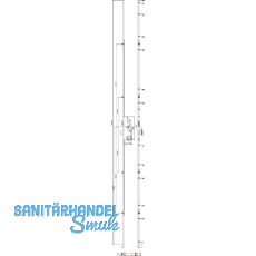 KFV MFV-Schloss BS 8100 �NORM, DM 45, Stulp 16 mm eckig, silber verzinkt