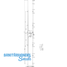 KFV MFV-Schloss BS 8100 �NORM, DM 55, Stulp 20 mm eckig, silber verzinkt