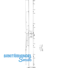 KFV MFV-Schloss BS 8100 �NORM, DM 65, Stulp 20 mm eckig, silber verzinkt