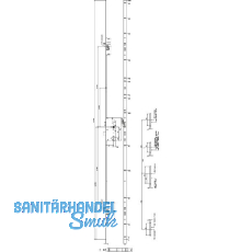 KFV MFV-Schloss BS 2300 DIN, DM 65, Stulp 20 mm eckig, VK 10 mm, Stahl verzinkt
