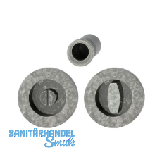 HOPPE Schiebet�rmuschel Set M471, runde Rosette WC, Messing silber antik