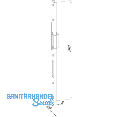 Schlie�blech Falle u. Riegel zu STV F16/20 M4, links, verzinkt silberf�rbig