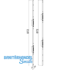 Schlie�blech f�r 4 Schwenkriegel zu STV F16/20 M4, Stahl verzinkt silberf�rbig