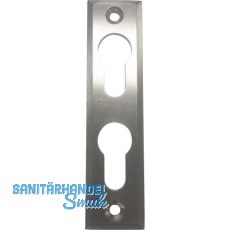 PZ-Rosette mit 2 PZ-Lochungen, eckig, Edelstahl matt