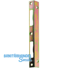 Winkelschlie�blech eckig, Blindlappen 27 mm, bombiert, Stahl gelb passiviert