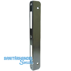 Winkelschlie�blech R 9 rund Blindlappen 27mm, bombiert, Stahl verz. silberf�rbig