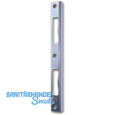 Winkelschlie�blech eckig Blindlappen 10mm, Ausschnitt bombiert, Stahl vernickelt