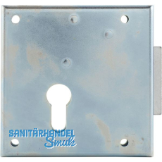 Gittertor-Anschlagriegelschloss Profilzylinder, DM 65 mm, links, Stahl verzinkt