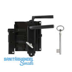 Kastenschloss, links, DM 60, 100 x 116 mm, Stahl schwarz lackiert