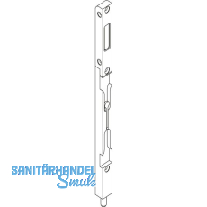 GU T�rkantriegel m. Schlie�platte f. Stulpbreite 16 mm, verzinkt silberf�rbig