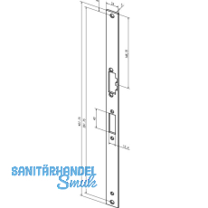 Renovierungsschlie�blech flach, 24 x 407,75 mm, eckig (---34A35-01)
