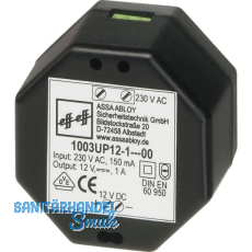 Netzger�t f�r Unterputz, 230V, schwarz (1003UP-12-1--00)