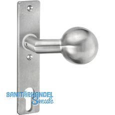 AMF Knopfkurzschild 439 gekröpft, drehbar, 156x32x6 mm, Knopf ø 55 mm,Edelstahl AMF Knopfkurzschild 439 gekröpft, drehbar, 156x32x6 mm, Knopf ø 55 mm,Edelstahl