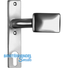 AMF Knopfkurzschild 486Z gekr�pft, drehbar,156x32x7mm,Knopf 65x44mm,silber elox.