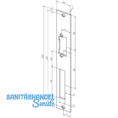 Flachschließblech 94A geschlossen, 94A35-01, 250 x 34 x 3 mm, Edelstahl Flachschließblech 94A geschlossen, 94A35-01, 250 x 34 x 3 mm, Edelstahl