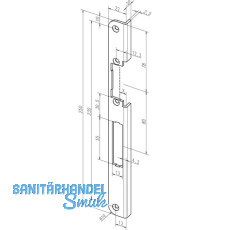 Winkelschließblech für ProFix2 Serie 118.14, links, Edelstahl Winkelschließblech für ProFix2 Serie 118.14, links, Edelstahl