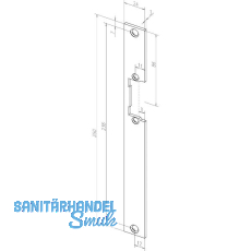 Flachschließblech HZ offen ohne Riegelausschnitt , 24x250x3, 38535-01,Edelstahl Flachschließblech HZ offen ohne Riegelausschnitt , 24x250x3, 38535-01,Edelstahl
