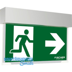 Rettungszeichenleuchte Notausgang gr�n, Geh�use wei�, 3h Laufzeit