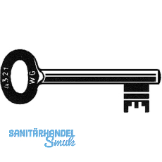 Keilbartschl�ssel LB/90 ohne Nut, vernickelt