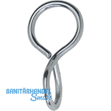 S-Haken - gedreht, Stahl vernickelt