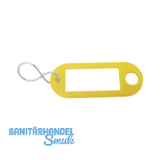 Schl�sselanh�nger - mit Aufh�ngeloch, Kunststoff gelb