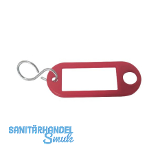 Schl�sselanh�nger - mit Aufh�ngeloch, Kunststoff rot
