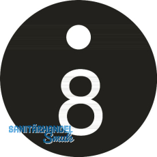 Schl�sselnummer - � 25, Nummer 8, Aluminium schwarz eloxiert