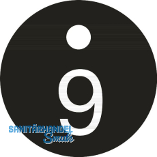 Schl�sselnummer - � 25, Nummer 9, Aluminium schwarz eloxiert