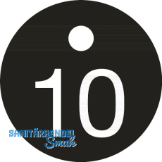 Schlüsselnummer - ø 25, Nummer 10, Aluminium schwarz eloxiert Schlüsselnummer - ø 25, Nummer 10, Aluminium schwarz eloxiert