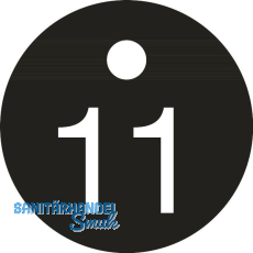 Schl�sselnummer - � 25, Nummer 11, Aluminium schwarz eloxiert