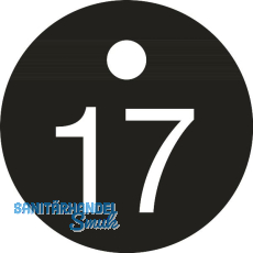 Schl�sselnummer - � 25, Nummer 17, Aluminium schwarz eloxiert