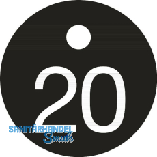 Schl�sselnummer - � 25, Nummer 20, Aluminium schwarz eloxiert