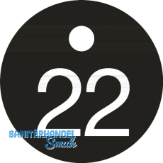 Schl�sselnummer - � 25, Nummer 22, Aluminium schwarz eloxiert