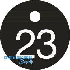 Schl�sselnummer - � 25, Nummer 23, Aluminium schwarz eloxiert