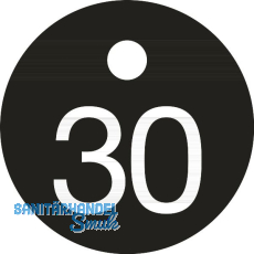 Schl�sselnummer - � 25, Nummer 30, Aluminium schwarz eloxiert