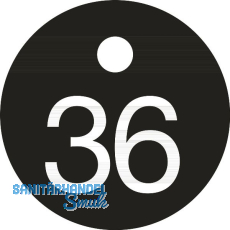 Schl�sselnummer - � 25, Nummer 36, Aluminium schwarz eloxiert