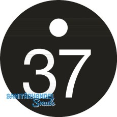 Schl�sselnummer - � 25, Nummer 37, Aluminium schwarz eloxiert