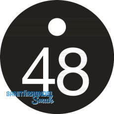 Schl�sselnummer - � 25, Nummer 48, Aluminium schwarz eloxiert