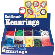 Kennring Box für Zylinderschlüssel Ø 24 mm, 250-tlg. in 10 Farben sortiert Kennring Box für Zylinderschlüssel Ø 24 mm, 250-tlg. in 10 Farben sortiert