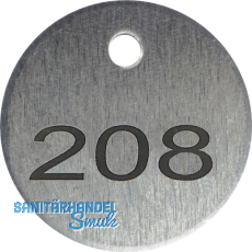 Schl�sselnummer mit Gravur � 25 mm, Aluminium blank